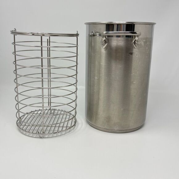 All-Clad Stainless Steel Asparagus Vegetable Pot with Steamer Basket No Lid - Picture 6 of 11